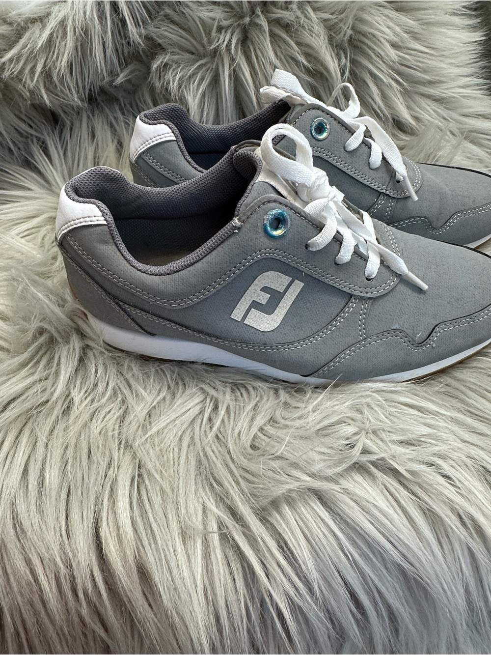 FootJoy Gray and White Golf Shoes